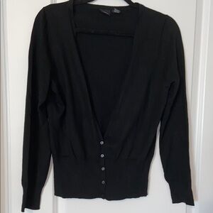 Mossimo Supply Co Black Cardigan Sweater V-Neck